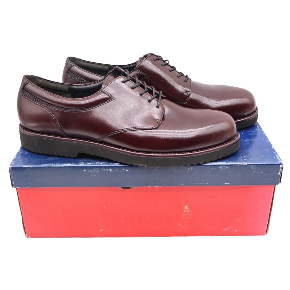Dexter Hamilton Dress Casuals Mens 12 M Vintage Burgundy Polished Leather Shoes